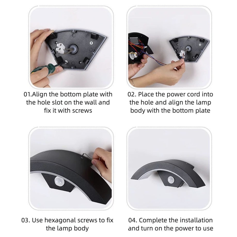 Waterproof Motion-Activated LED Flood Light, Modern Outdoor Security Light with IP65 Rating - XIAOZHE