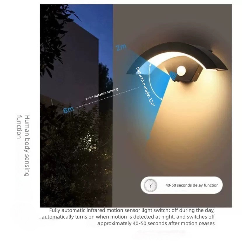 Waterproof Motion-Activated LED Flood Light, Modern Outdoor Security Light with IP65 Rating - XIAOZHE