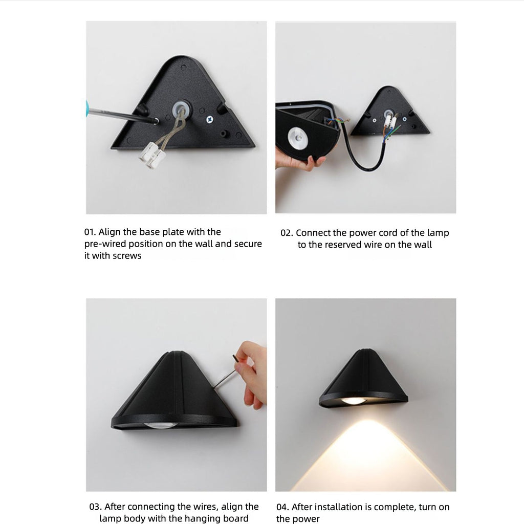 Modern Minimalist Cone Outdoor Wall Light, IP65 Waterproof Exterior Sconce for Entryway & Patio - XIAOZHE