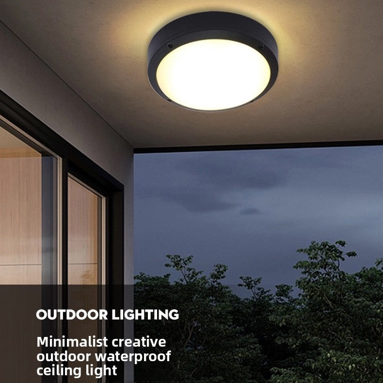 Outdoor Porch Ceiling Light - Waterproof & Bug-Proof LED Fixture for Indoor Bathroom Use - XIAOZHE
