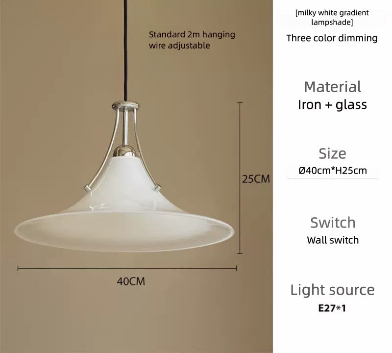 Magnolia Glass Pendant Light - Floral Design for Dining Room & Café Decor - XIAOZHE