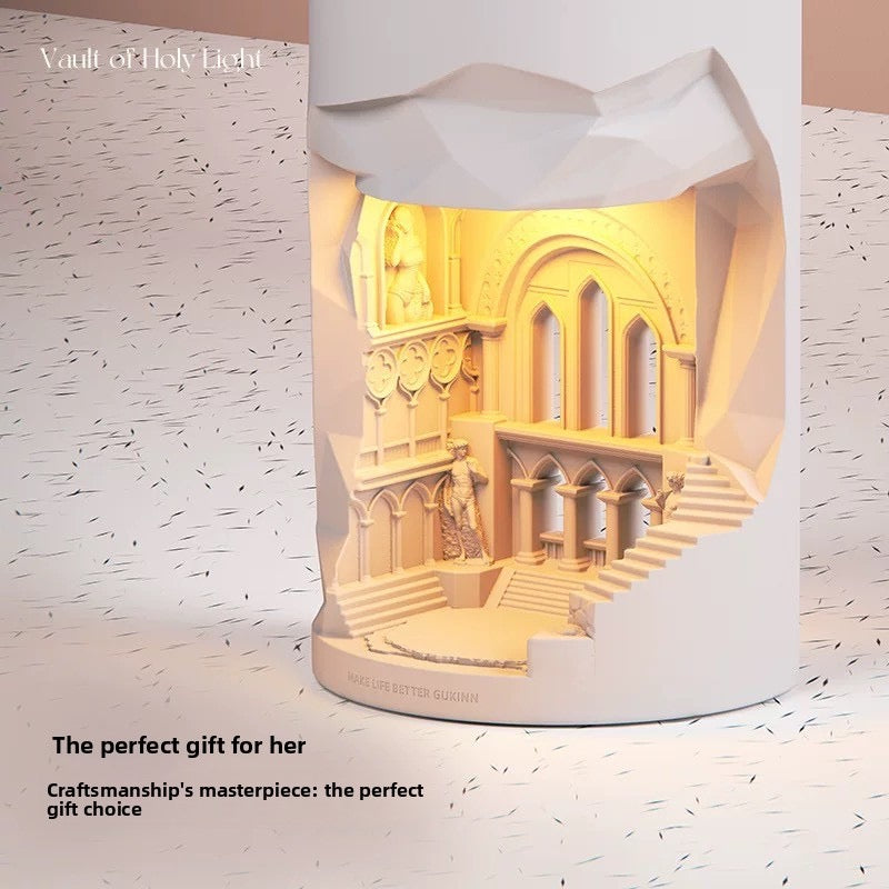 Vintage Bedroom Mood Light with Aroma Function - LED Candle Effect Diffuser Lamp - XIAOZHE