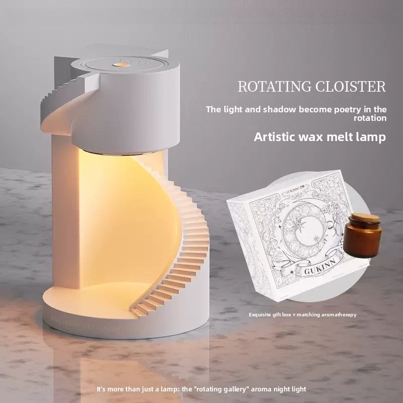 Spiral Staircase Wax Melt Lamp - Architectural LED Light & Scented Wax Warmer - XIAOZHE