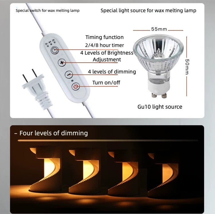 Spiral Staircase Wax Melt Lamp - Architectural LED Light & Scented Wax Warmer - XIAOZHE