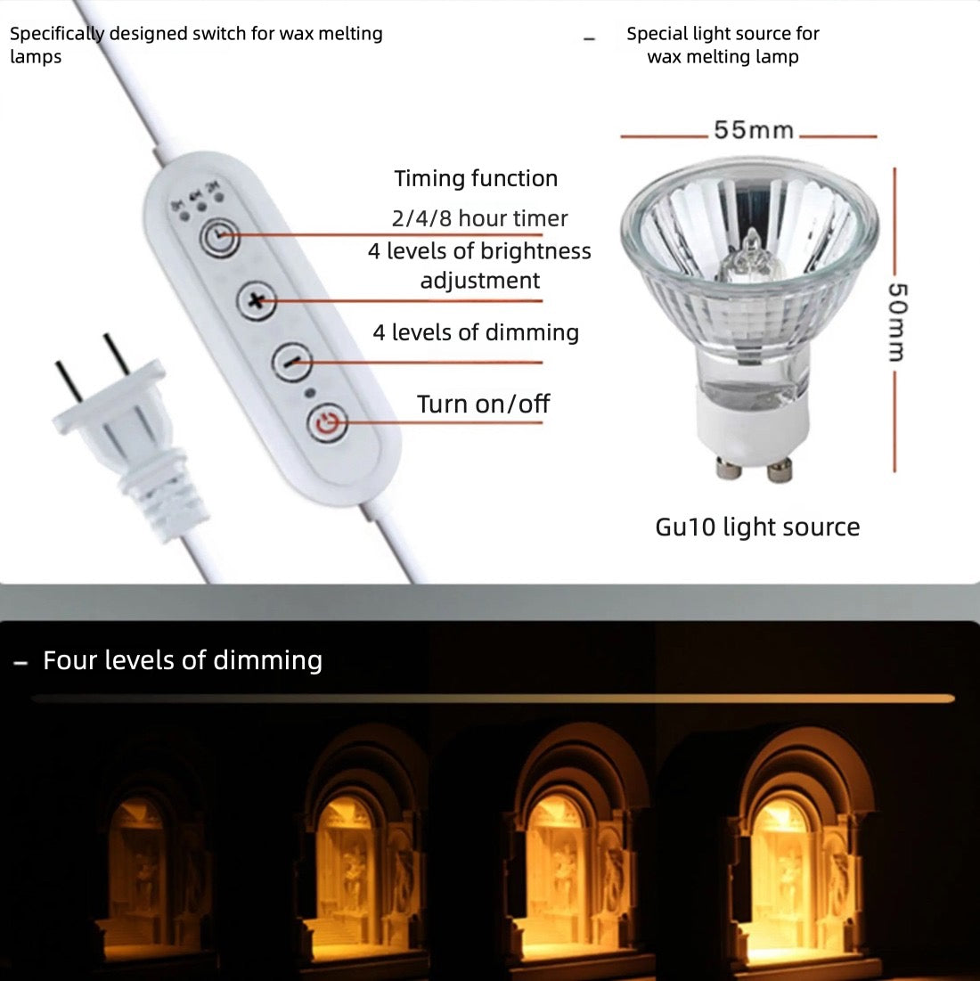 Architectural Candle Warmer Lamp - Unique Home Decor Gift for Holidays - XIAOZHE