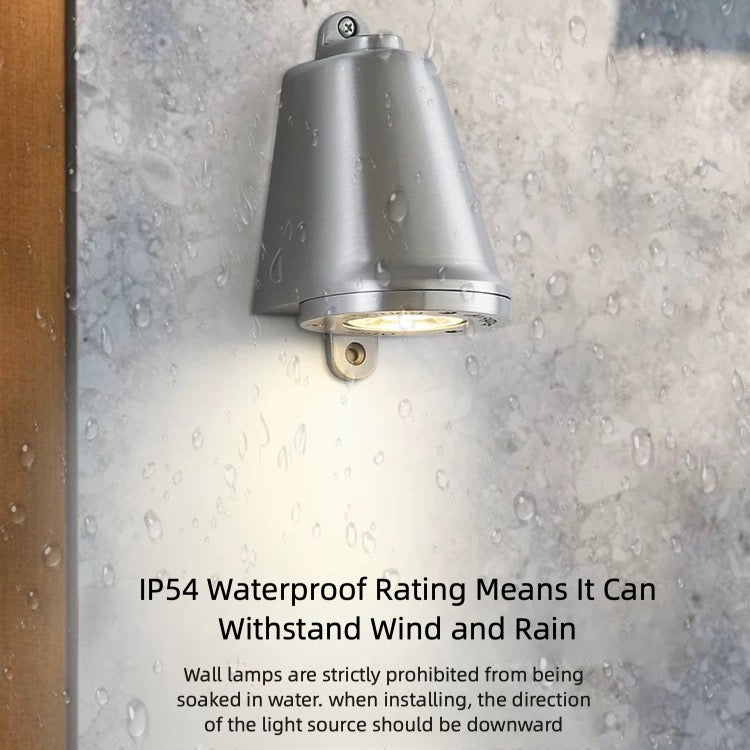 Compact Outdoor Wall Light, IP54, 3000K Warm White, 3-Year Warranty - XIAOZHE