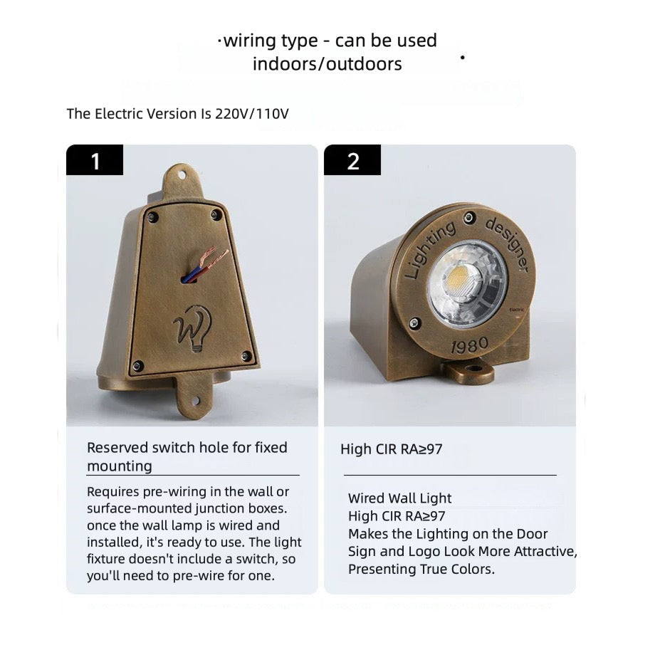 Compact Outdoor Wall Light, IP54, 3000K Warm White, 3-Year Warranty - XIAOZHE