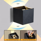 Modern Adjustable LED Wall Light for Bedroom | Minimalist Cube Wall Sconce for Living Room - XIAOZHE