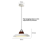 Soft Glow UFO Pendant Light – Mid-Century Modern Wood & Black Hanging Lamp - XIAOZHE