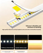 High CRI Silicone LED Neon Strip | IP65 Outdoor Waterproof Flexible Light for Bedroom & Signage - XIAOZHE