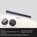 1M Linear LED Office Pendant | CRI 97 | Honeycomb Anti-Glare Lamp