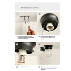 American Outdoor Flush Mount Ceiling Light for Porch & Entryway