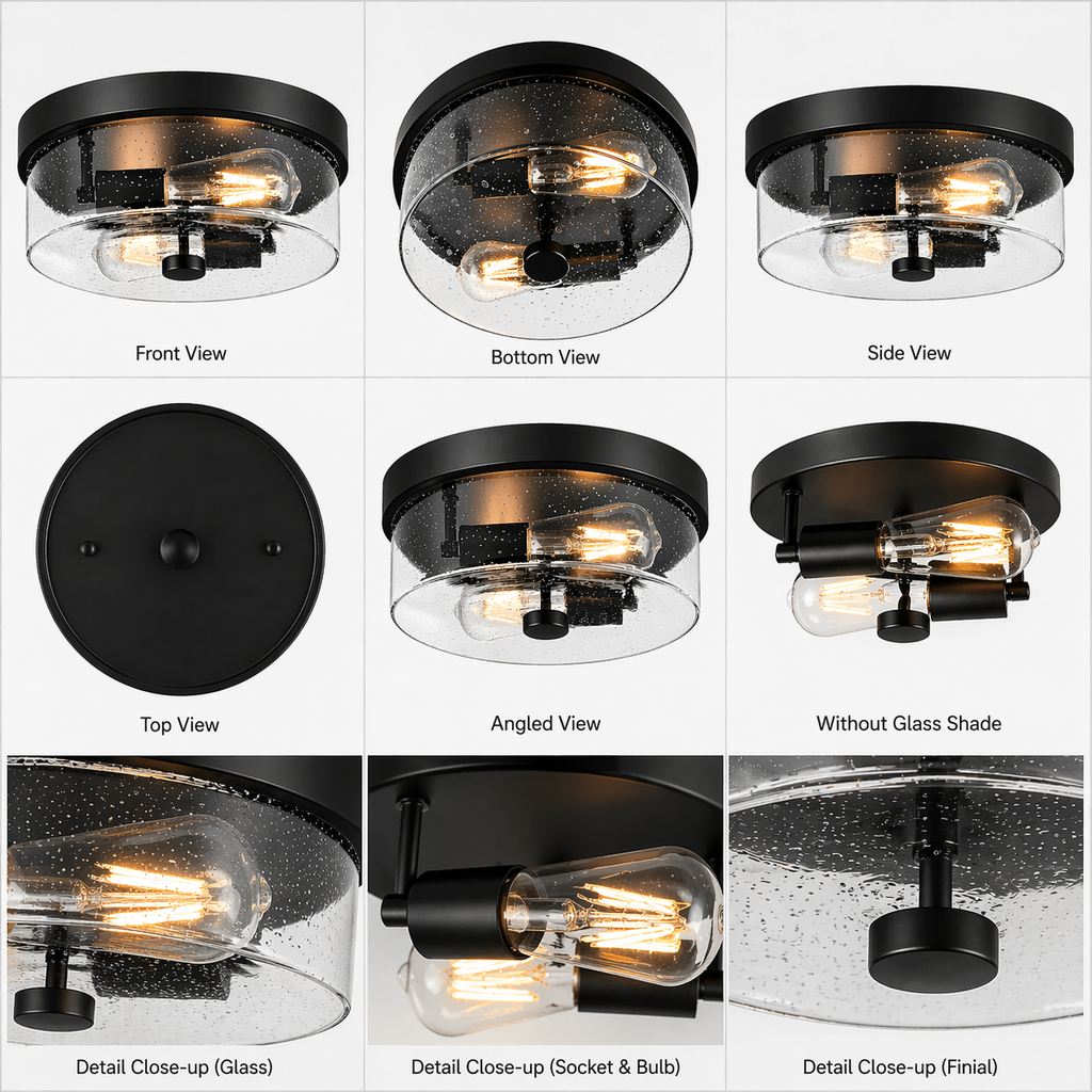 Entryway Ceiling Light Fixture | Modern Farmhouse Flush Mount