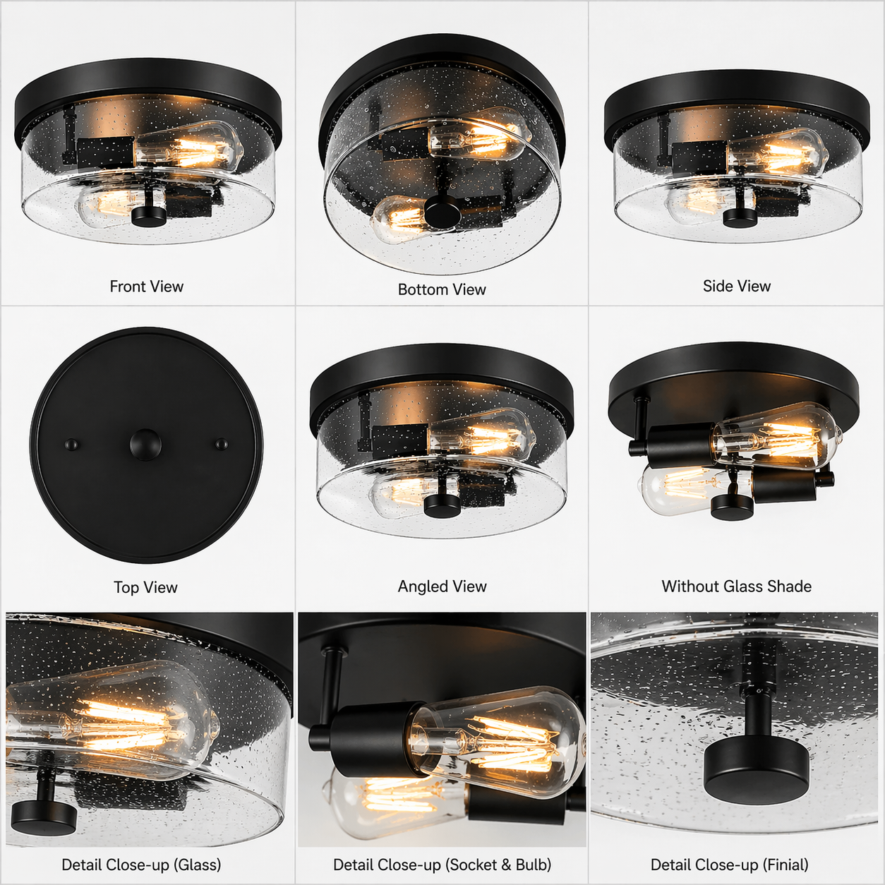 Entryway Ceiling Light Fixture | Modern Farmhouse Flush Mount