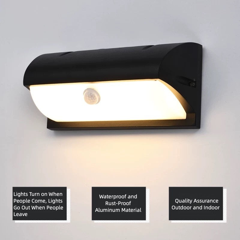 Motion Sensor Outdoor 18w Wall Light - Waterproof LED, for Garden & Courtyard - XIAOZHE