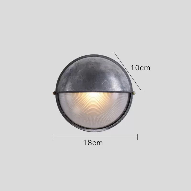 Round Outdoor Aluminum Wall Light | Minimalist Industrial LED Sconce - Waterproof & Durable - XIAOZHE