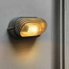 LED light Oval Industrial LED Wall Light with Glass - American Style Outdoor Waterproof - XIAOZHE