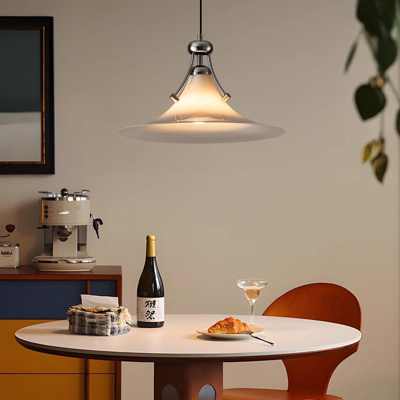 Magnolia Glass Pendant Light - Floral Design for Dining Room & Café Decor - XIAOZHE