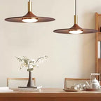 Retro UFO Wood Grain Pendant Light – Industrial Vintage Ceiling Lamp for Cafe & Living Room - XIAOZHE