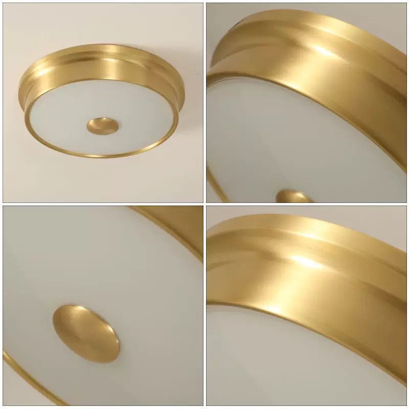 Nordic Minimalist Ceiling Light in H65 Copper - Dining Room & Bedroom Home Lighting - XIAOZHE