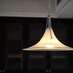 Magnolia Glass Pendant Light - Floral Design for Dining Room & Café Decor - XIAOZHE