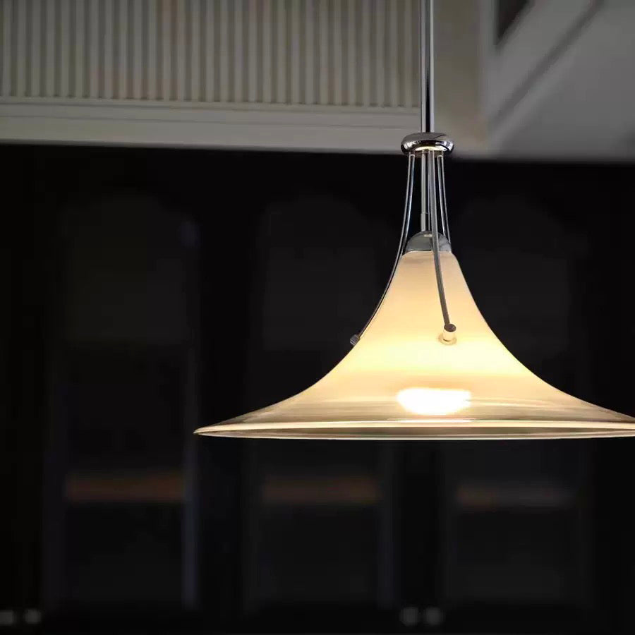 Magnolia Glass Pendant Light - Floral Design for Dining Room & Café Decor - XIAOZHE