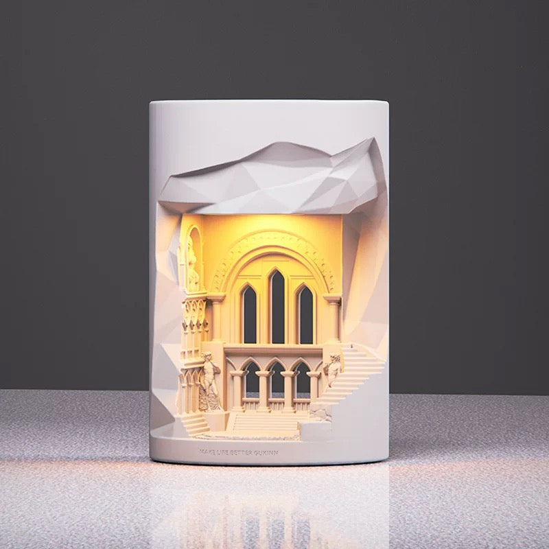 Vintage Bedroom Mood Light with Aroma Function - LED Candle Effect Diffuser Lamp - XIAOZHE