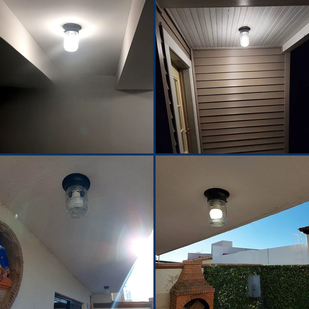 American Outdoor Flush Mount Ceiling Light for Porch & Entryway