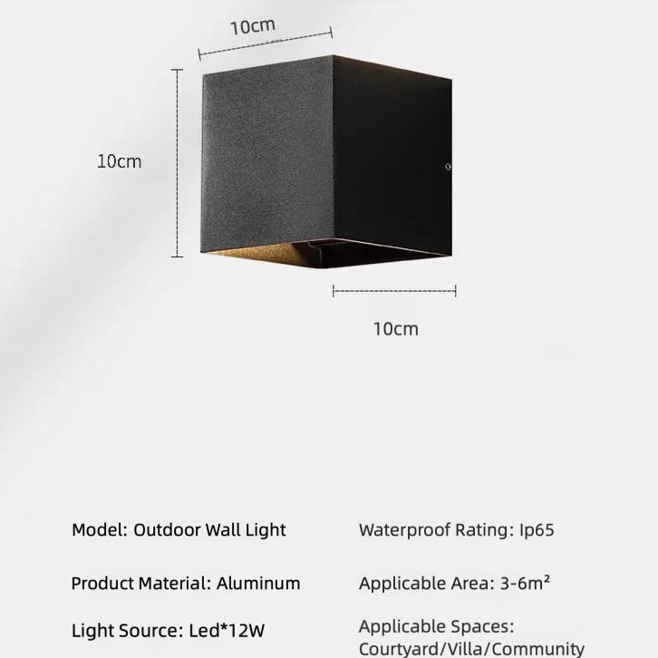 Modern Adjustable LED Wall Light for Bedroom | Minimalist Cube Wall Sconce for Living Room - XIAOZHE