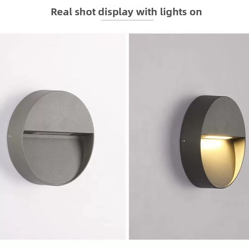 Modern Circular Outdoor LED Wall Sconce  IP65 Waterproof 6W Step Light
