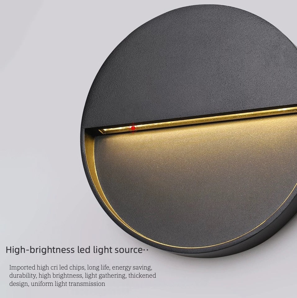 Modern Circular Outdoor LED Wall Sconce  IP65 Waterproof 6W Step Light