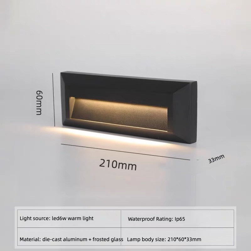 Modern Circular Outdoor LED Wall Sconce  IP65 Waterproof 6W Step Light