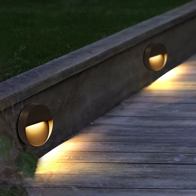 Modern Circular Outdoor LED Wall Sconce  IP65 Waterproof 6W Step Light