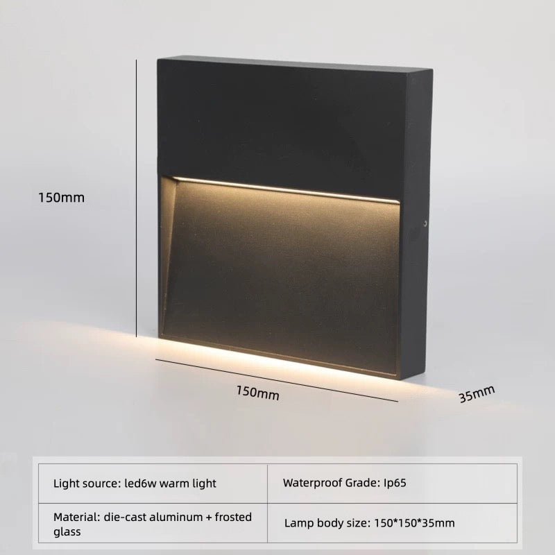 Modern Circular Outdoor LED Wall Sconce  IP65 Waterproof 6W Step Light