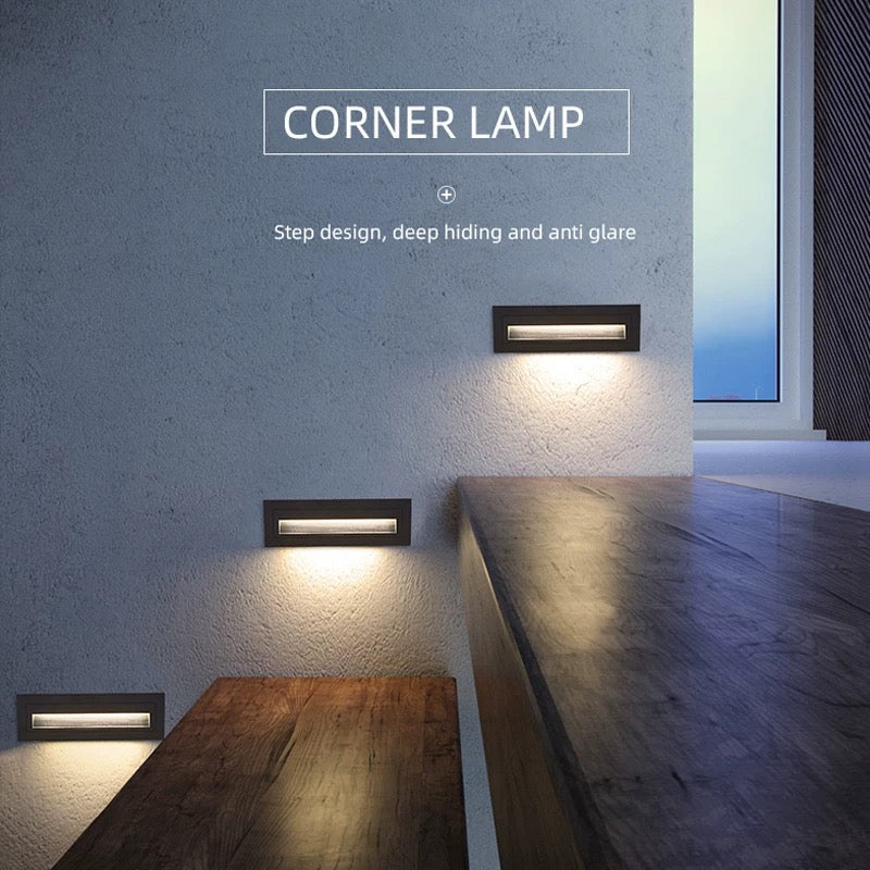 IP65 Waterproof Outdoor LED Step Light | Aluminum Recessed Wall Lamp