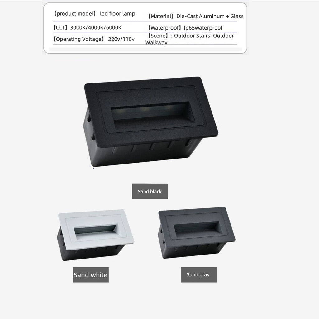 IP65 Waterproof Outdoor LED Step Light | Aluminum Recessed Wall Lamp
