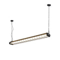 Modern Industrial LED Linear Pendant | Dual T8 Grid Office Lamp