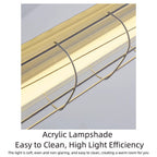 Modern Industrial LED Linear Pendant | Dual T8 Grid Office Lamp