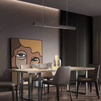 Minimalist Matte Black Linear Chandelier | 1M Architectural Light