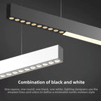 Minimalist Matte Black Linear Chandelier | 1M Architectural Light