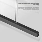 Minimalist Matte Black Linear Chandelier | 1M Architectural Light