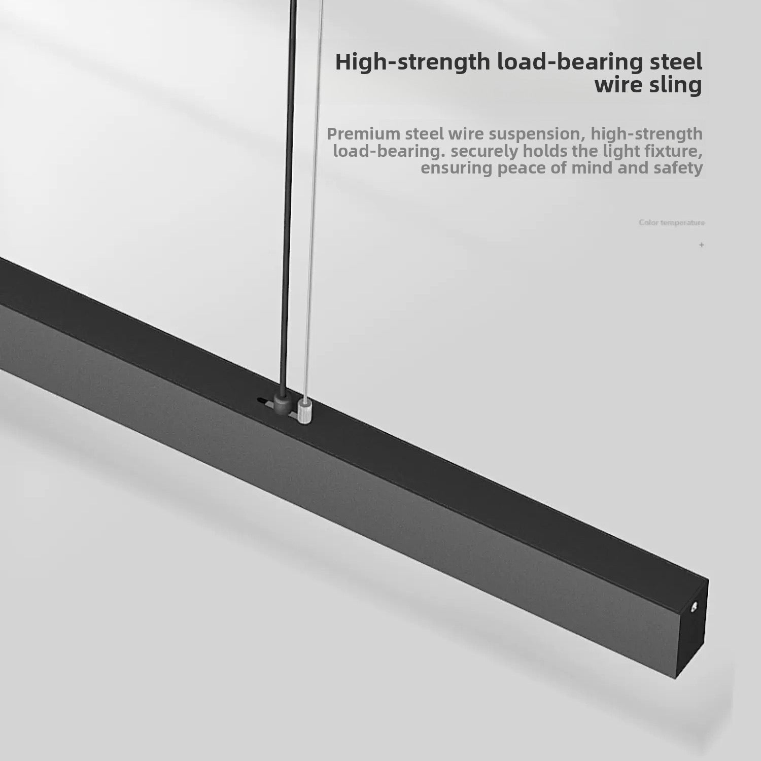 Minimalist Matte Black Linear Chandelier | 1M Architectural Light