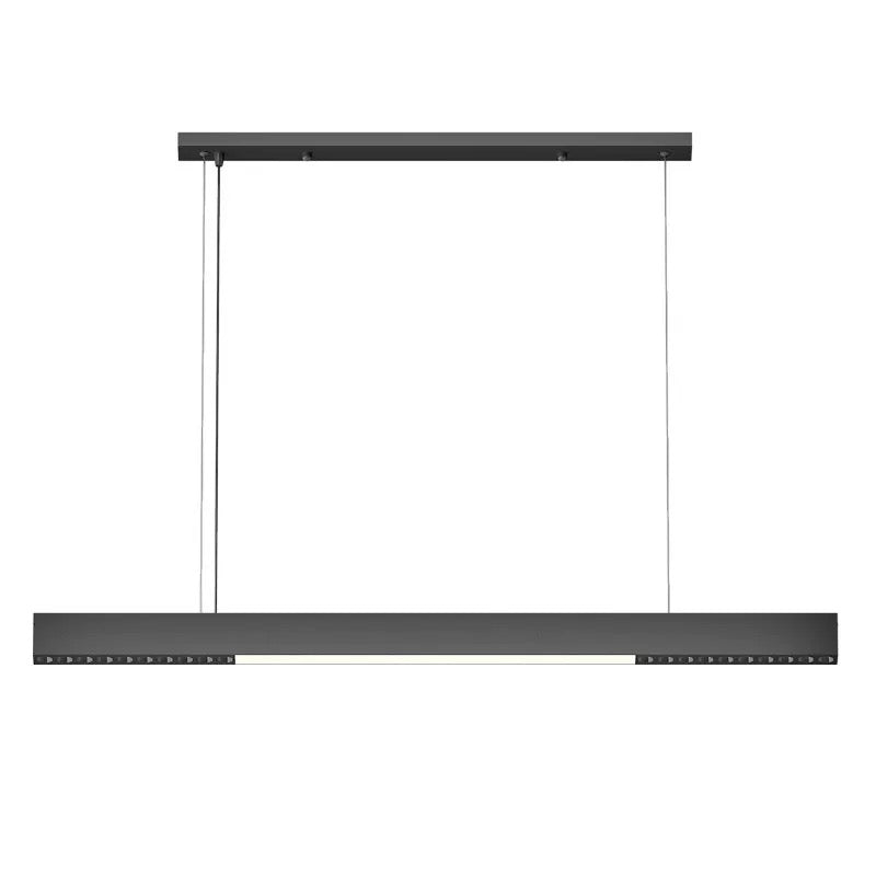 Minimalist Matte Black Linear Chandelier | 1M Architectural Light