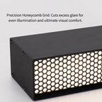 1M Linear LED Office Pendant | CRI 97 | Honeycomb Anti-Glare Lamp