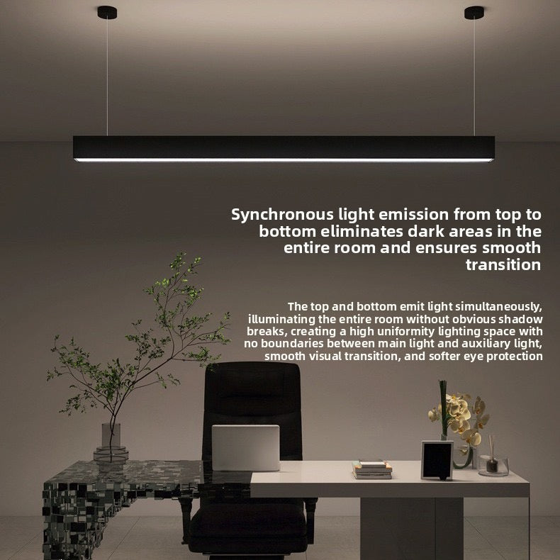 1M Linear LED Office Pendant | CRI 97 | Honeycomb Anti-Glare Lamp