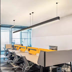 1M Linear LED Office Pendant | CRI 97 | Honeycomb Anti-Glare Lamp