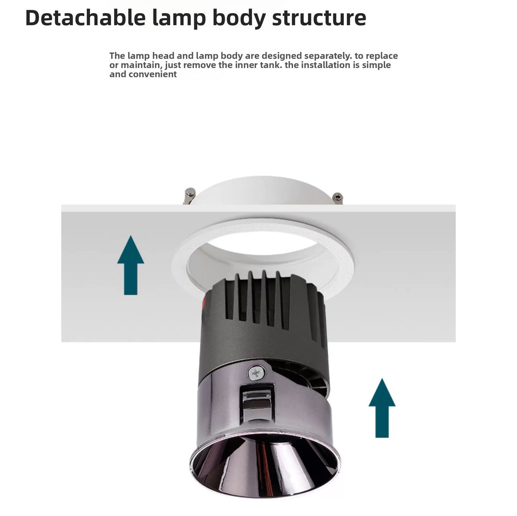 Modern Anti-Glare LED Recessed Downlight | Glare-Free Ceiling Light