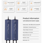 IP67 Waterproof LED Power Supply 12V/24V Outdoor Driver (36W–400W)