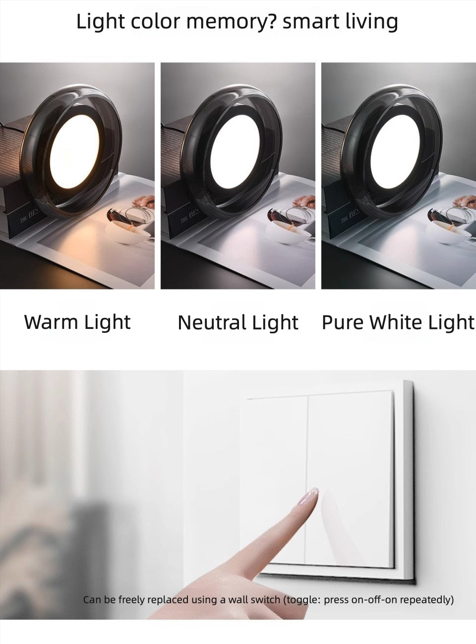 Automatic Height Adjustable Glass Pendant Light 22W LED