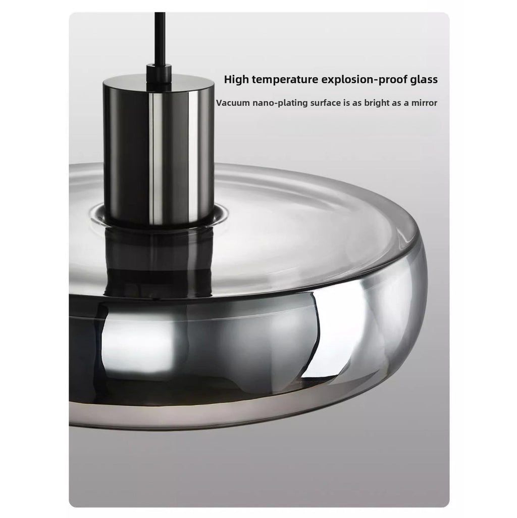 Automatic Height Adjustable Glass Pendant Light 22W LED